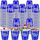 cssopenss 120 pcs Blue Plastic Shot Glasses 2 oz blue shot cups Gender Reveal shot glasses disposable for drinking Tastings served Snacks Jello Tastings and Samples