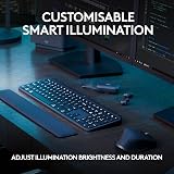 Logitech MX Keys S Graphite Wireless Keyboard Bluetooth Backlit Programmable view 5