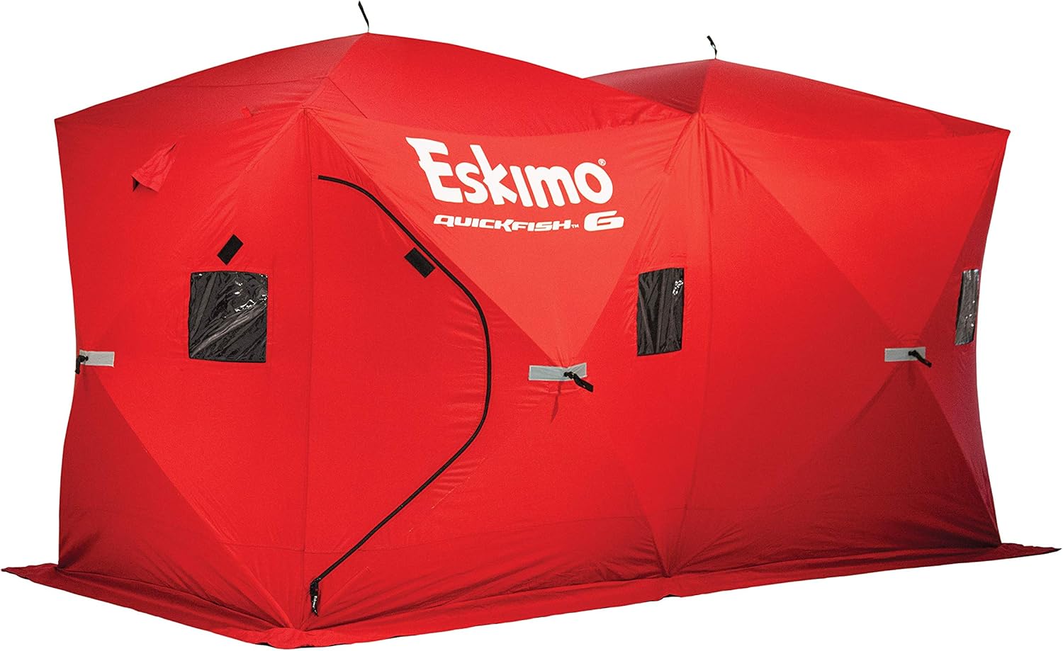Eskimo 69149 Quickfish 6 Popup Portable Ice Shelter, 6 person, Red
