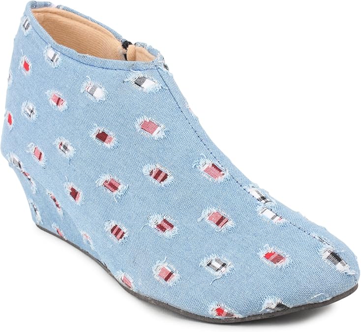 Buy SINLITE Stylish & Fashionable Denim Ankle Boot's for WomenSky Blue/41 at Amazon.in
