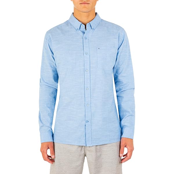 Blue Generation Men's Long Sleeve Premium Denim Shirt - 100% Cotton, Sandwashed, Classic Fit, Sizes Up To 8XL (Faded Blue)
