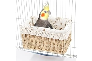 Jinkoozz Bird Nest, Parrot House, Bird Parrot Hammock, Bird Bed, Small Animals House, Birdcage Accessories, Suitable for Birds Parrots Parakeets Cockatiels Lovebird 7.1 × 4.7 × 3.9 Inches