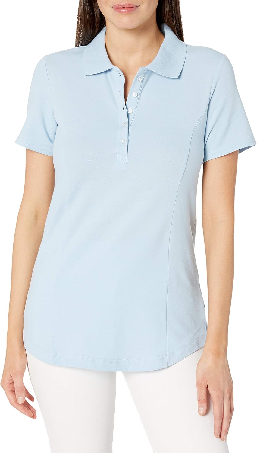 Riders by Lee Indigo Women's Short Sleeve Polo Shirt at  Women’s Clothing store