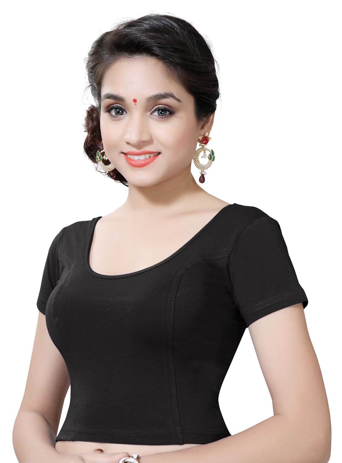 dream girl women's cotton lycra stretchable readymade blouse