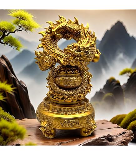 Amazon.com: Made in Japan-Great Luck Feng Shui Golden Dragon-with