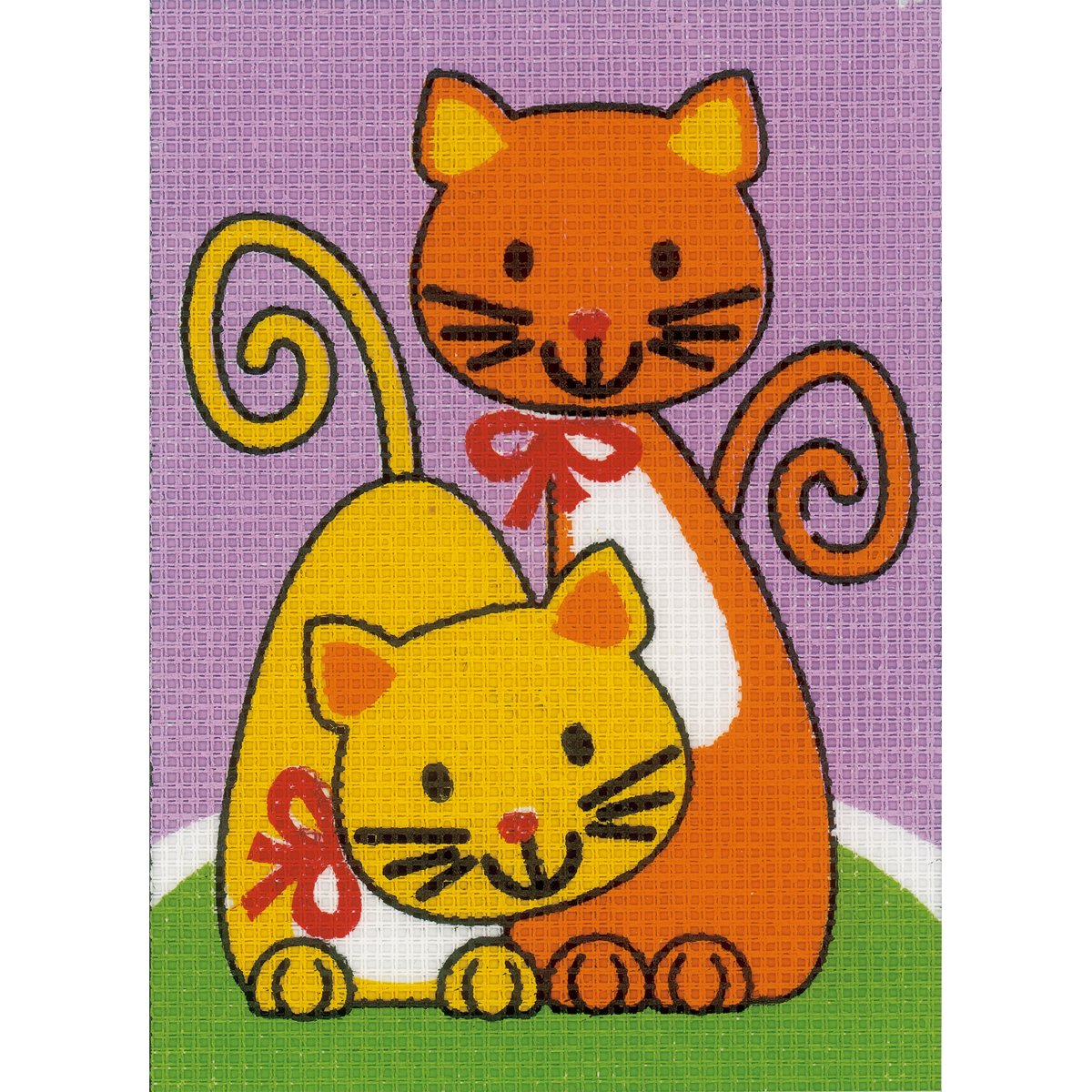 Vervaco Long Stitch Kit: Playing Cats, Other, NA, 12.5 x 16cm