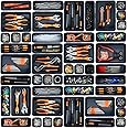 A-LUGEI【𝟯𝟮𝗣𝗰𝘀】 Tool Box Organizer Tray Divider Set, Desk Drawer Organizer, Garage Organization and Storage Toolbox Acces