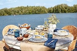 Lenox 895237 Blue Bay Melamine Dinner Plates, Set