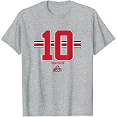 Ohio State Football: Julian Sayin Name Number Stripe T-Shirt
