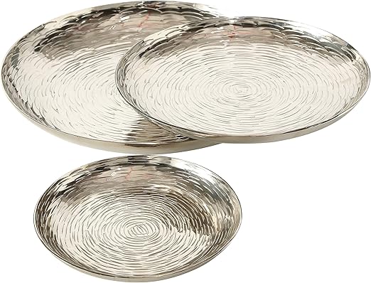 Amazon Com The Grand Hotel Silver Decorative Candle Plates Set