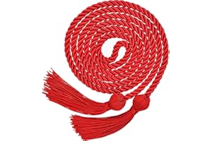 TecUnite Graduation Honor Cords Tassels Polyester Yarn Honor Cord for Bachelor Gown for Graduation Students (Red)