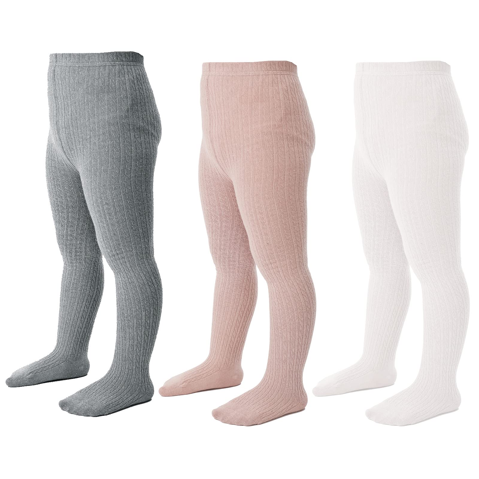 Photo 1 of * missing the pink pair *
JORMATT 3 Pack Girls Dress Tight Seamless Soft Thick Cotton Cable Knit Dance Ballet Leggings Stockings Toddler Pantyhose 6-8T