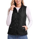 Diamond Quilted Puffer Vest Women Stand Collar Lightweight Vest | Sleeveless Layering Piece with Soft Padded Warmth Pairs Easily with Jeans Dresses or Leggings Without Extra Bulk