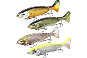 MAKOLIC Glide Baits for Freshwater and Saltwater 4 Pcs Pack TungsRock Swimbait for Bass Wake Bait Trout Walleye Pike Fishing Lures bass Fishing Lure Musky Lures Fishing Plugs