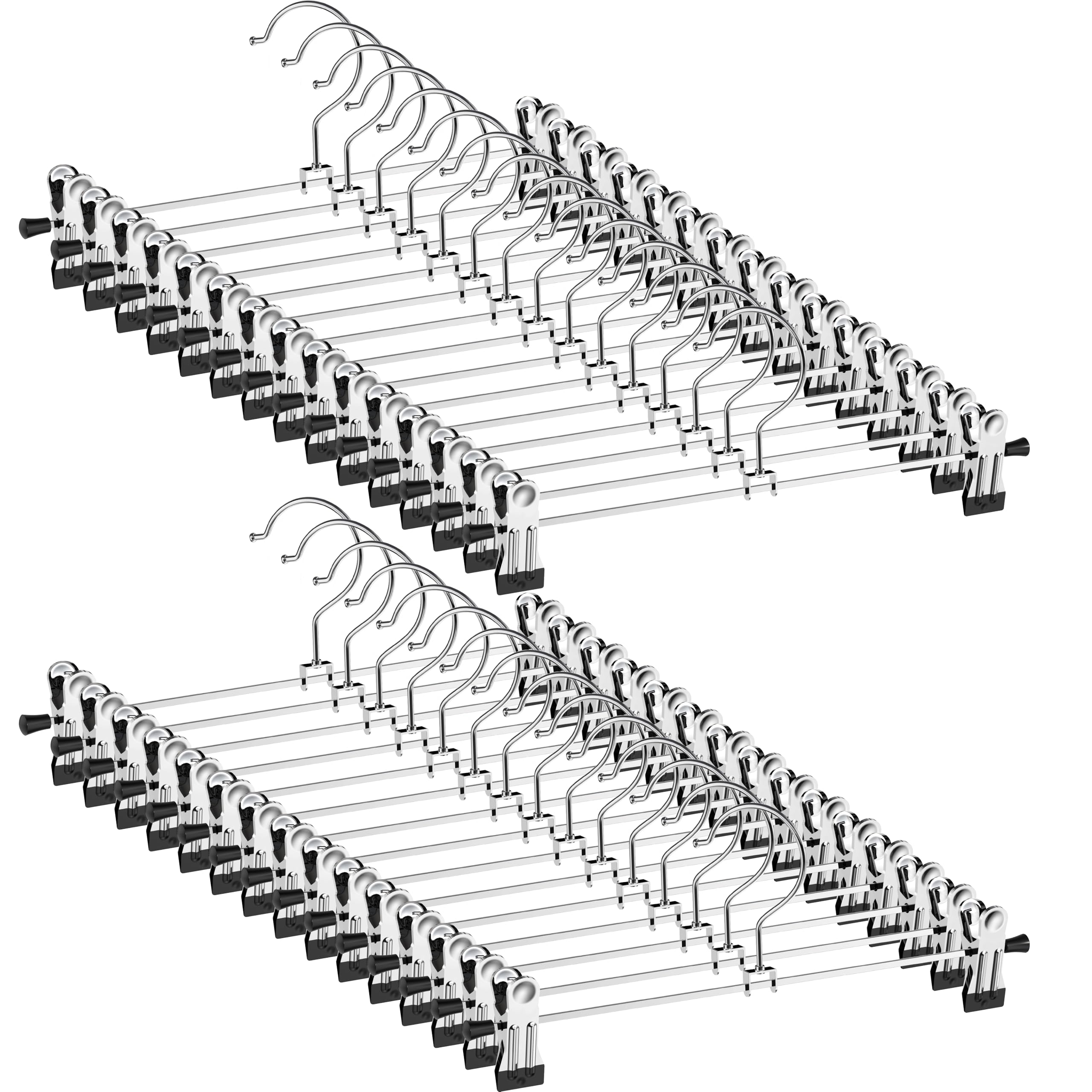 Photo 1 of NORTHERN BROTHERS Pants Hangers, 30Pcs Skirt Hangers with Clips Slack Hangers Pants Trouser Hanger Clothes Hanger for Pants
