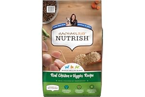 Rachael Ray Nutrish Premium Natural Dry Dog Food, Real Chicken & Veggies Recipe, 28 Pounds (Packaging May Vary)