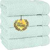 Cotton Paradise Hand Towels for Bathroom, 100% Cotton Turkish 4 Piece Hand Towel Set, Soft Absorbent Face Towels, Mint Hand Towels