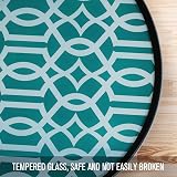 PHI VILLA Folding Side Table - Turquoise Small Round Patio Table view 4
