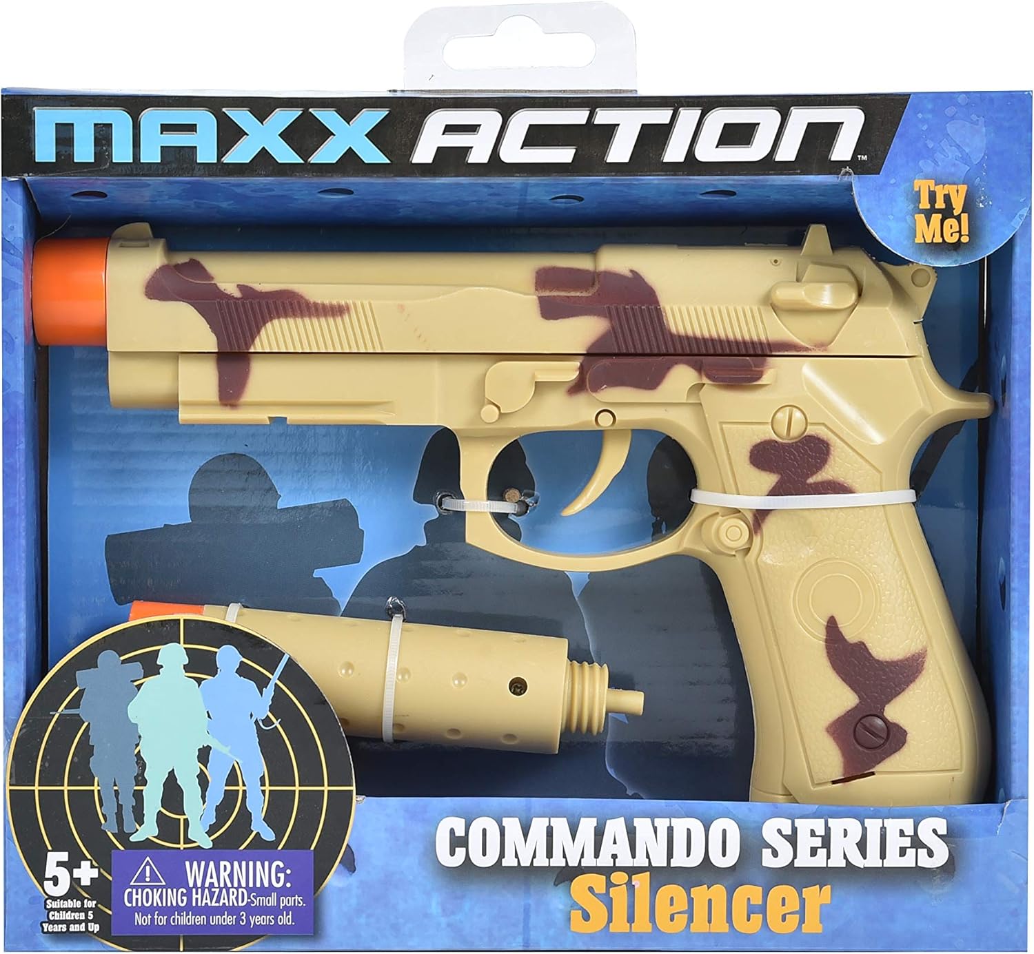 Sunny Days Entertainment Toy 9Mm Pistol with Silencer Maxx Action