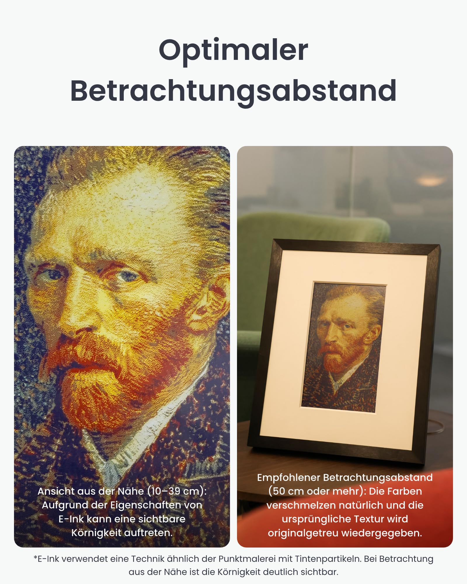 SwitchBot KI Art Frame 13.3'', Kabellos Digitaler Bilderrahmen, Elektronisch-Ink-Bilderrahmen, Extrem Lange Akkulaufzeit, Tisch und Wandmontage, Alexa Kompatibel, KI-Generierte Kunst 4