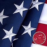 American Flag 4x6 ft for Outside, Tearproof Super Tough Series, Heavy Duty Spun Polyester, All Weather US Flag High Wind with Embroidered Stars, Brass Grommets, Ultra Durable USA Flags for Outdoor