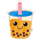 GAMAGO Boba Heating Pad & Pillow Huggable - Microwavable Heat Pad for Cramps, Aches & Anxiety Relief - Cute Heat Pack Stuffed with Eco-Friendly Buckwheat & Dried Lavender