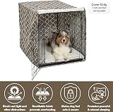MidWest Homes for Pets Large Dog Crate Cover with Teflon Protector Brown Print view 3