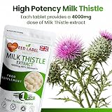 Red Label Health Milk Thistle 4000mg High Strength 365 Tablets Vegan UK Made view 6