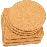 Cork Trivets for Hot Dishes, Pots and Pans, Pot Holders for Kitchen | 8 Inches 6 Pack Hot Pads, Thick Heat Resistant Mats Protect Countertop, Coaster Home Essentials, Rustic Farmhouse Decor