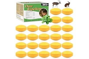 CKUKARM 24 Pack Deer and Rabbit Repellent Deer Deterrent Deer Rabbit Repeller for Plants Flower Vegetable Tree Keep Deer Rabbit Out of Lawn Garden