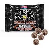 Barnetts Mega Sour Candy Zombie Bombz with a Hot Chilli Twist 104g / 3.7OZ &ndash; Handmade British Hard Sweets &ndash; Extreme Sour Candy Challenge &ndash; Retro Party Bag &amp; Gift Hamper Treats