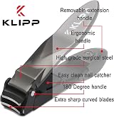KLIPP Nail Clippers for Men with Catcher – Heavy Duty Self-Collecting Clippers view 7