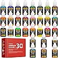 VIVOHOME 30 Color Airbrush Paint Set, Acrylic Air Brush Paints Ready to Spray (No Thinner Needed), Water Based Painting Colors for Artist and Beginners, Includes 6 Metal & 6 Neon, Pack of 30 (20 ml/0.68 Fl Oz)