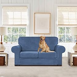 WEERRW Velvet Couch Covers for 2 Cushion Couch Sofa