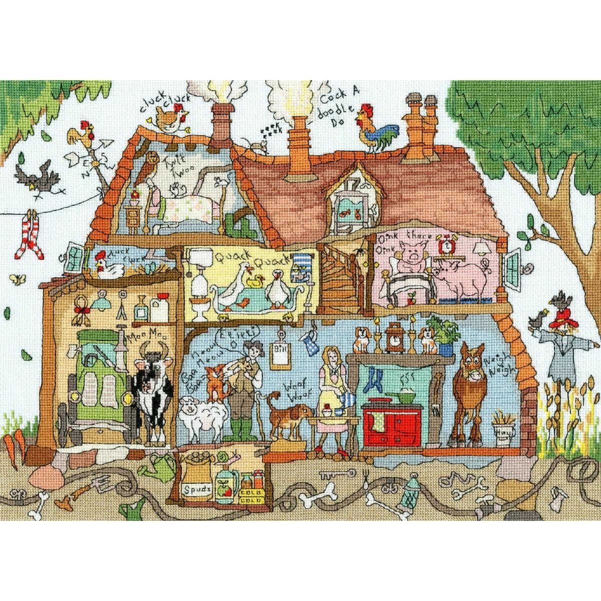 Bothy Threads Cross Stitch Kit - Cut Thru' Old Macdonald