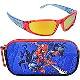 Arkaid Spider-Man Sunglasses with Case | Official Marvel Accessory Set | Safe UV 400 Lenses with Zip Protective Case for Kids