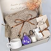 GWTQMJI Get Well Soon Gift Baskets for Women, Sympathy Gift Baskets,Care Package for Women,Bereavement/Miscarriage/Grief Gifts Creamy White