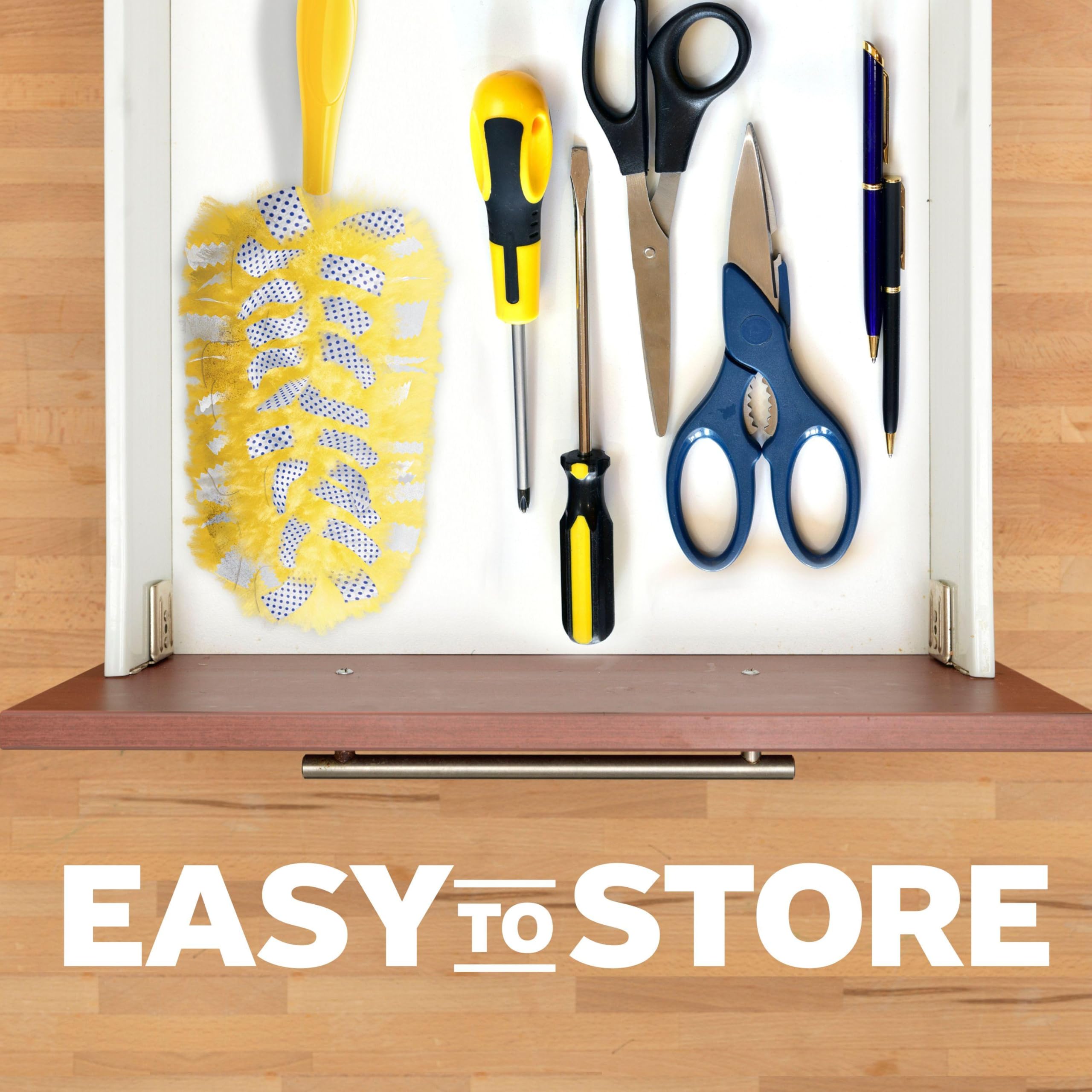 Swiffer Dusters Refill for Cleaning, Feather & Microfiber Duster Disposable Alternative, For Dusting Furniture, Blinds, Ceiling Fans, Walls, Helps Remove Allergens, Heavy Duty, Unscented, 11ct