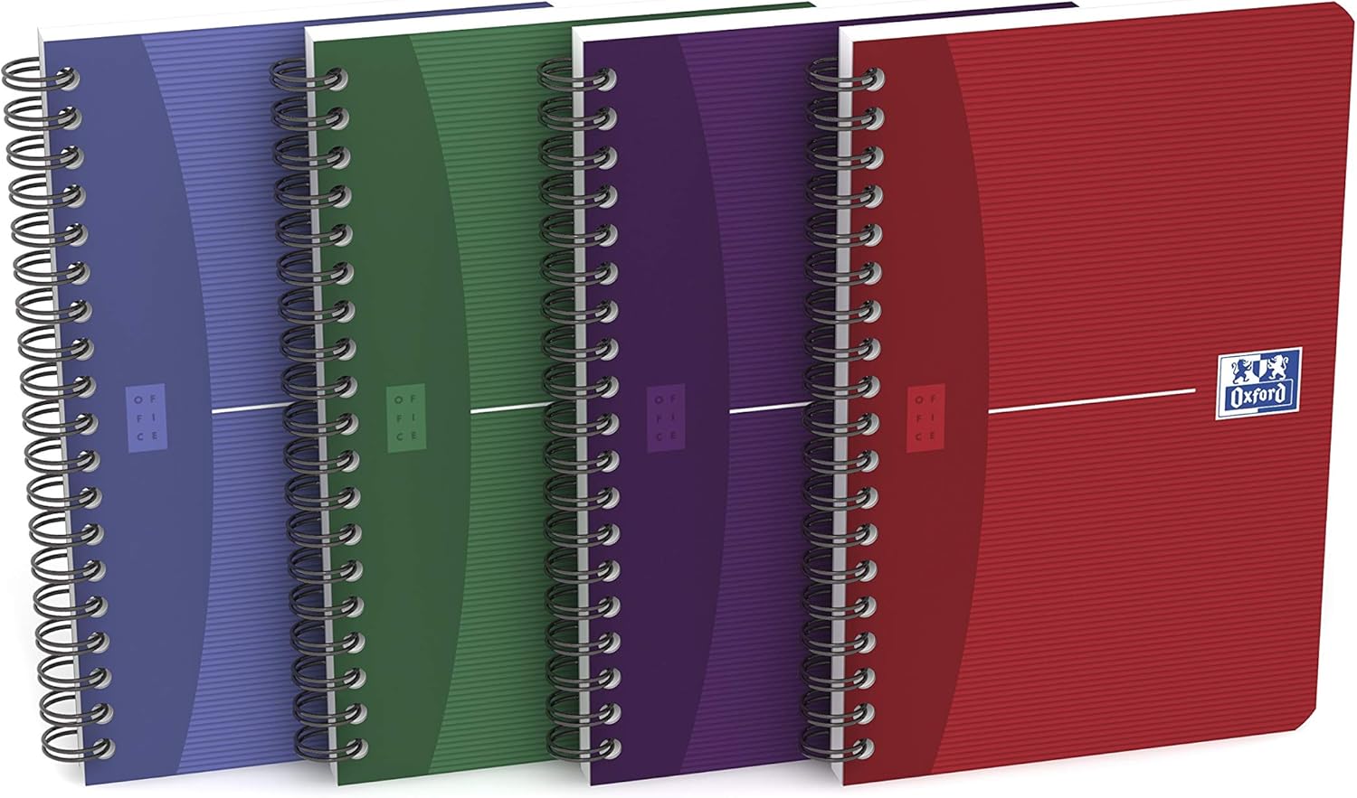 Oxford Office Spiral Notebook, Flexible Deck Side 11 x 17 cm 180 Pages Ruled, 5 x 5 (Pack of 10), assorted colours - Image 3