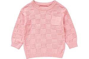 Viworld Toddler Girl Knit Sweater Blouse Pullover Warm Crewneck Long Sleeve Tops for Toddler Boy Fall Winter Clothes