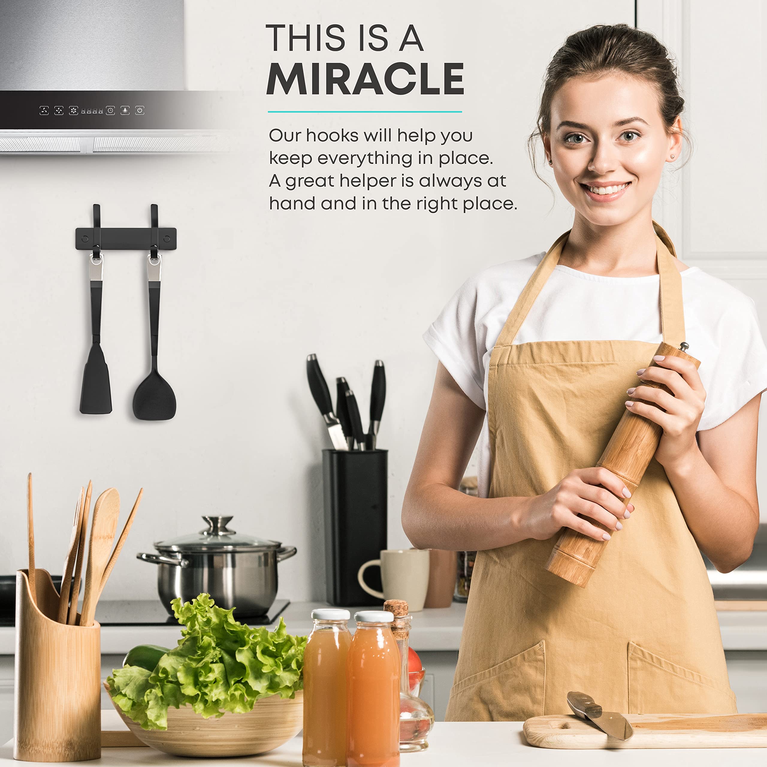 Matte Black Small Coat Rack Wall Mount – 6 Inch