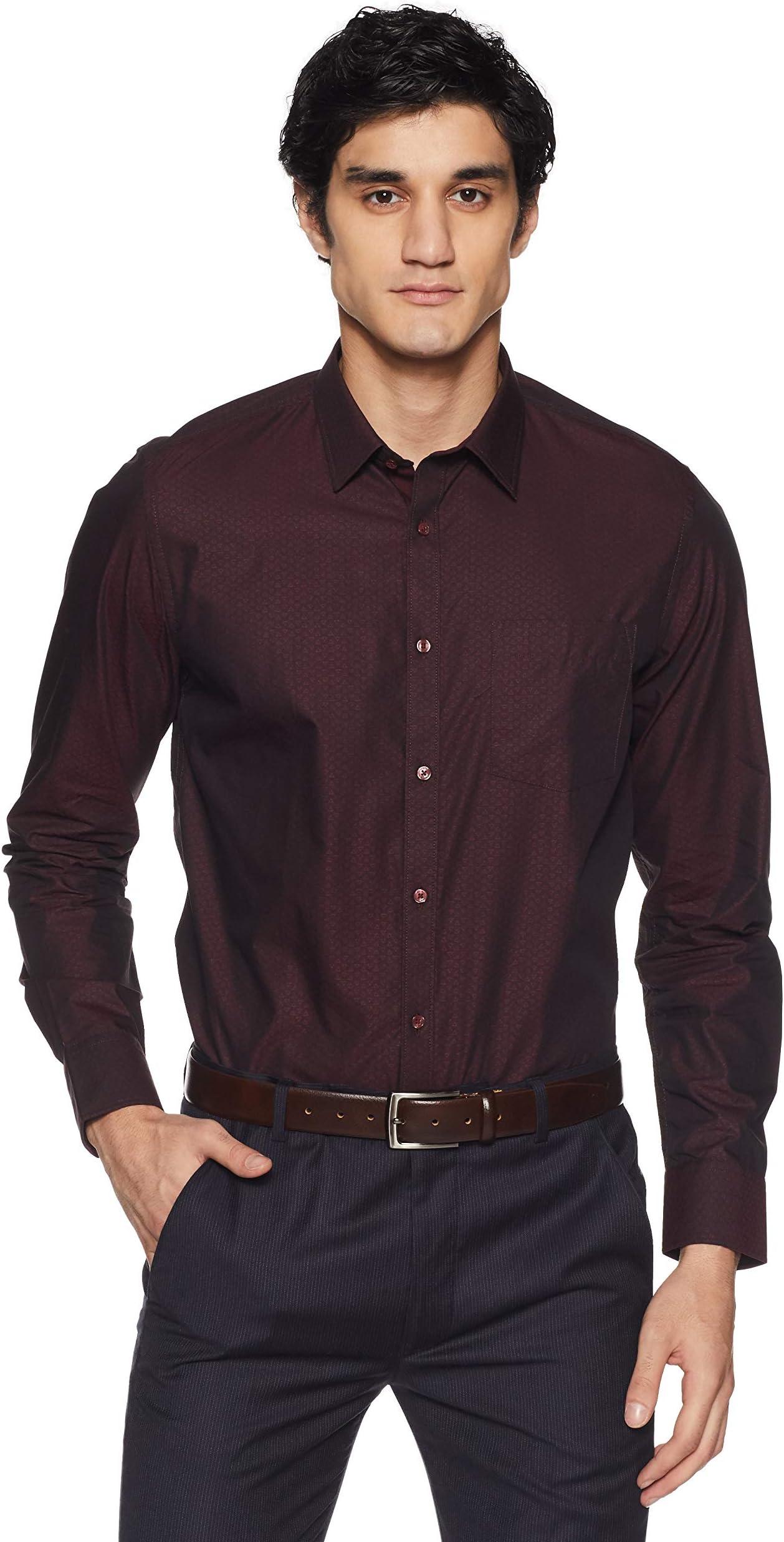 blackberrys Men's Solid Slim Fit Formal Shirt
