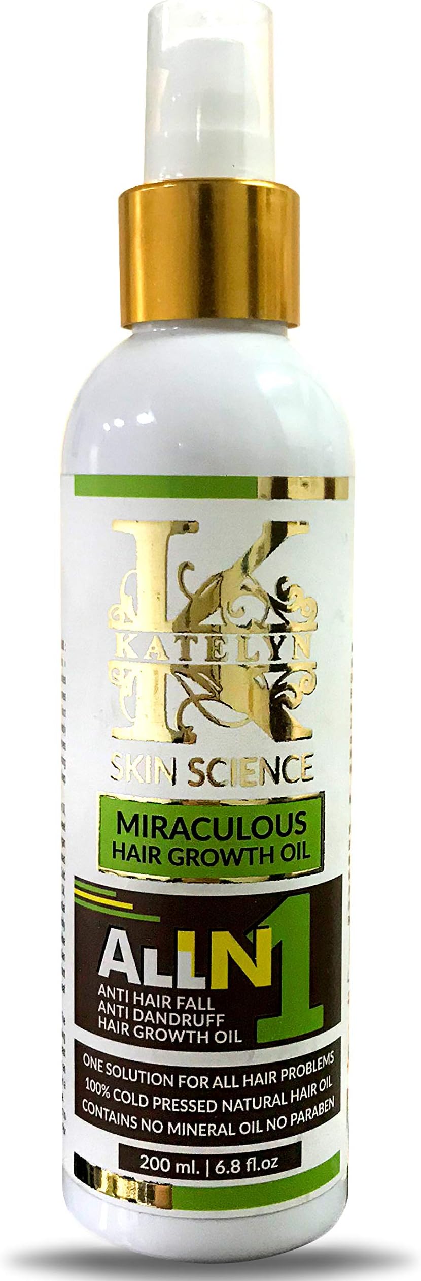 Katelyn All in One Miraculous Hair Oil For Hair Growth 200ml Anti Hair Loss Oil, Anti Dandruff Oil, Hair Growth Oil, One Solution For All Hair Problem 100% Cold Pressed Natural Hair Oil