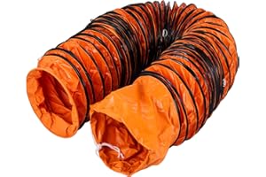 VEVOR Flexible PVC Ducting, 25 ft / 7.6 m, Portable High Performance PVC Duct Hosing, Fit for 12 Inch / 300 mm Diameter Exhau