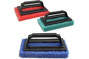 ZLY 3 Pcs Screen Printing Scrub Pad,Screen Print Ink Scrub Brush with Handle,Screen Print Accessories for Reclaiming Mesh Frames Silkscreen Ink Remover