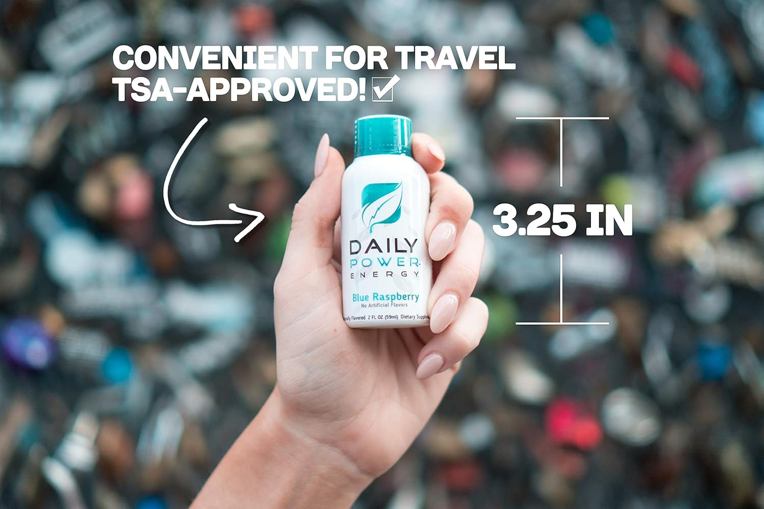 DailyPower Energy Shot - 220mg of Natural Caffeine - 12 Count (Blue Raspberry): Health & Personal Care