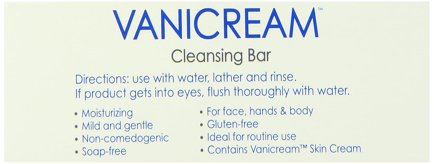 Vanicream Cleansing Bar, Fragrance Free - 3.9 Oz/Pack, 3 Pack: Beauty