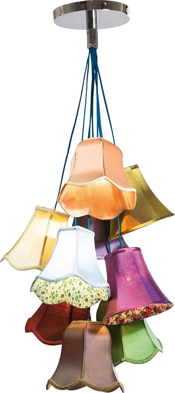 Kare Design Pendant Lamp Saloon Flowers, multicoloured, 110x60x60cm, light bulb not included, 9 lampshades