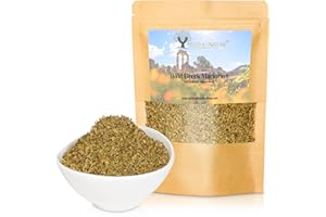 HELLENIC NATURE PREMIUM HERBS AND SPICES WILD GREEK HERBS DRIED PREMIUM QUALITY- from Mount Olympus Handpicked and Air-Dried in DoyPack with ZipLock for Awesome Freshness and Aroma - Mediterranean Seasoning (3 Ounce (Pack of 1), Marjoram)