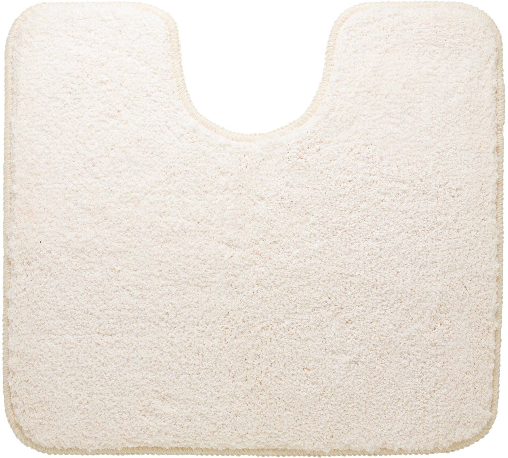 Sealskin Angora Pedestal Mat, Polyester, Ivory, 55 x 2 x 60 cm